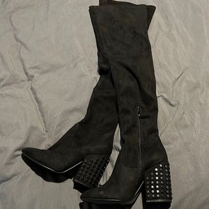 over the knee suede boots